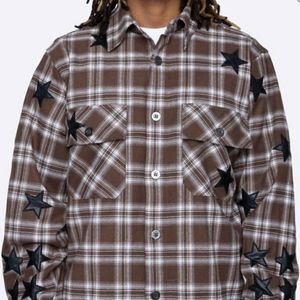 Brown Star Flannel Shirt
